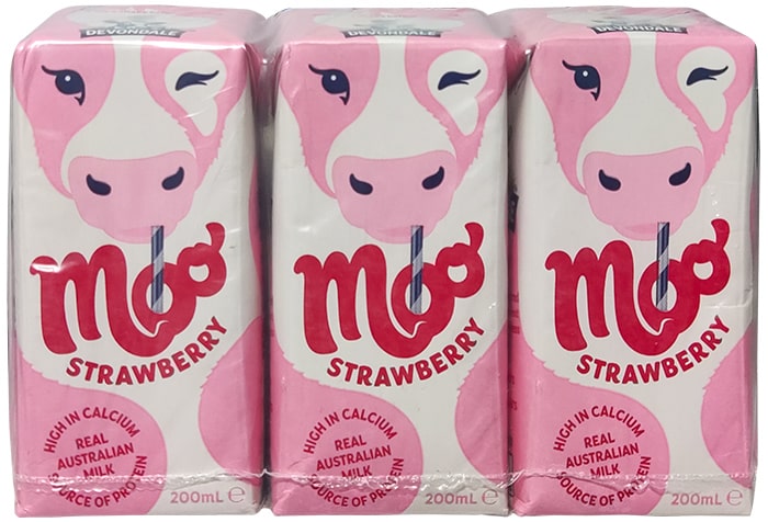 Sữa tươi Devondale vị dâu nhập khẩu Úc hộp 200ml